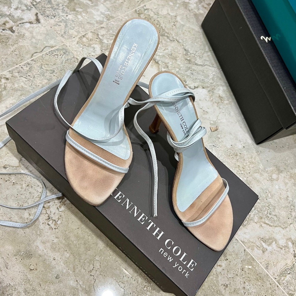 Kenneth Cole Reaction Pale Blue Strappy Heel